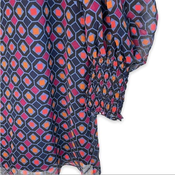 Highline Collective Geometric Print Ruffled Collar Dress - Picture 5 of 8